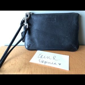 Black Coach Wristlet